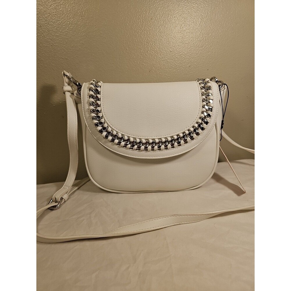 NEW BCBGeneration Shoulder BAG Crossbody Purse Women White Silver New With TAGS